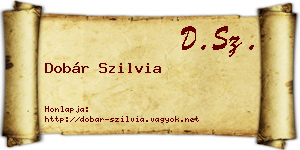 Dobár Szilvia névjegykártya